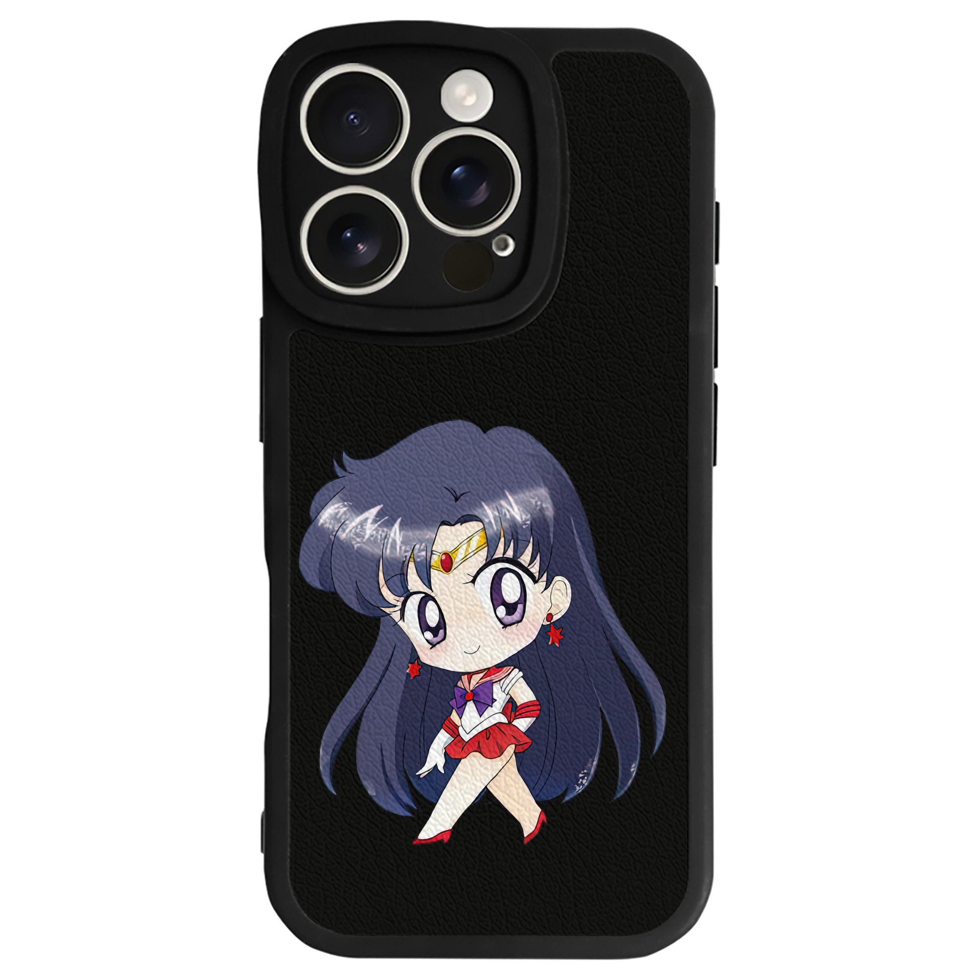 （画像用） 美少女戦士セーラームーン 火野レイ ひの レイ Sailor Moon Hino Rei （セーラーマーズ,Sailor Mars） 【iPhone 16シリーズ対応】シリコンスマホケース（レザー調） 材質：シリコン
